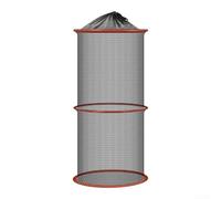 BlesConi Trappola per pesciolini pieghevole leggera, rete da pesca a maglia fine per uso in flusso, contenitore portatile per esche vive (M 25 x 60 cm)