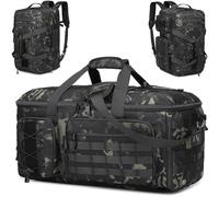 BlesMaller Borsa da Viaggio 3 in 1 per Uomo e Donna, 50L tattica Zaino per sport con scomparto per scarpe per Palestra Nuoto Weekender