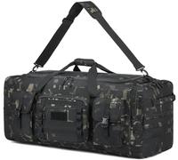 BlesMaller Borsa da viaggio XXL da uomo, grande borsa sportiva con scomparto per scarpe e borsa isolata per allenamento weekender sauna, Nero CM, xxl, tattico