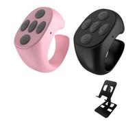 BLESO - Scrolling Ring Remote per TikTok, Kindle, YouTube e Instagram - Scroller Bluetooth per iPhone, Android - Clicker per girare pagine e controllo del telefono senza fili con punta delle dita (B+