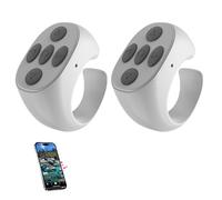 BLESO - Scrolling Ring Remote per TikTok, Kindle, YouTube & Instagram - Scroller Bluetooth per iPhone, Android - Pagina Turner Clicker & Fingertip Wireless Phone Control (W+W)