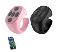 BLESO - Scrolling Ring Remote per TikTok, Kindle, YouTube & Instagram - Scroller Bluetooth per iPhone, Android - Pagina Turner Clicker & Fingertip Wireless Phone Control (B+P)