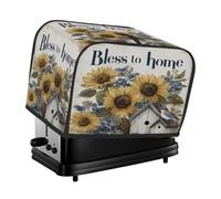 Bless Home Farm - Copertura antipolvere per tostapane con girasoli e pigne, per macchina del pane, piccolo elettrodomestico da cucina