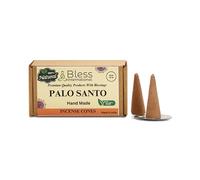 Bless International Palo Santo 100%-Natural-Incense-Cones Handmade-Hand-Dipped Organic-Chemicals-Free for-Purification-Relaxation-Positivity-Yoga-Meditation The-Best-scents (10 Count)