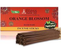 Bless-ORANGE-BLOSSOM-Incense-Sticks 100%-Natural-Handmade-Hand-Dipped-Incense-Sticks Organic-Chemicals-Free For-Purification-Relaxation-Positivity-Yoga-Meditation Best-Woods-Scent (100 Sticks(150GM))