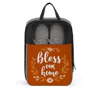 Bless Our Home on - Borsa per scarpe da golf, per viaggi e uso quotidiano, anti-polvere, colore: arancione