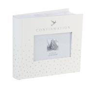 Bless Questo Bambino Bianco 6'x4' Album Fotografico Con Argento Punti - Cresima