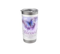 Blessed Bible Verse: Women's Christian Faith Jeremiah 17:7 Bicchiere termico in acciaio inox doppia parete