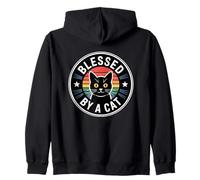 Blessed By A Cat Felpa con Cappuccio