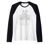 Blessed By A Cat Maglia con Maniche Raglan