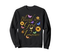 Blessed By God For 12 Year Butterfly Girasole 12th Birthday Felpa