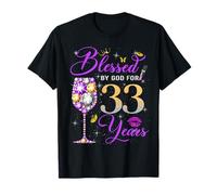 Blessed by God for 33 Years Old Women 33rd Birthday Queen Maglietta