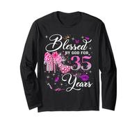 Blessed by God for 35 Years Old Women 35th Birthday Queen Maglia a Manica