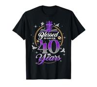 Blessed by God for 40 Years Old Women 40th Birthday Queen Maglietta