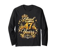Blessed by God for 47 Years Old Women 47th Birthday Queen Maglia a Manica