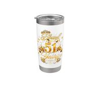 Blessed by God for 51 Years Old Women 51st Birthday Queen Bicchiere termico in acciaio inox doppia parete