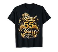 Blessed by God for 55 Years Old Women 55th Birthday Queen Maglietta