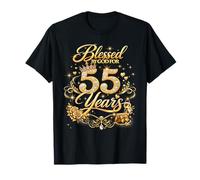 Blessed by God for 55 Years Old Women 55th Birthday Queen Maglietta