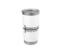 Blessed By God For 60 Years Bicchiere termico in acciaio inox doppia parete
