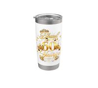 Blessed by God for 60 Years Old Women 60th Birthday Queen Bicchiere termico in acciaio inox doppia parete