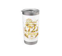 Blessed by God for 72 Years Old Women 72nd Birthday Queen Bicchiere termico in acciaio inox doppia parete