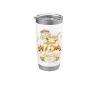 Blessed by God for 75 Years Old Women 75th Birthday Queen Bicchiere termico in acciaio inox doppia parete