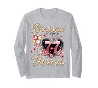 Blessed by God for 77 Years Old Women 77th Birthday Queen Maglia a Manica