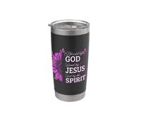 Blessed By God - Loved By Jesus Pink Sunflower Bicchiere termico in acciaio inox doppia parete
