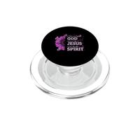 Blessed By God - Loved By Jesus Pink Sunflower PopSockets PopGrip per MagSafe