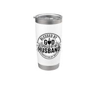 Blessed By God Spoiled By My Husband Protected By Both Bicchiere termico in acciaio inox doppia parete