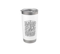 Blessed By God Spoiled By My Husband Protected By Both Bicchiere termico in acciaio inox doppia parete