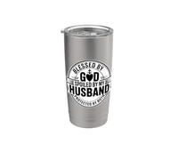 Blessed By God Spoiled By My Husband Protected By Both Bicchiere termico in acciaio inox doppia parete