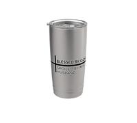 Blessed By God Spoiled By My Husband Protected By Both Bicchiere termico in acciaio inox doppia parete