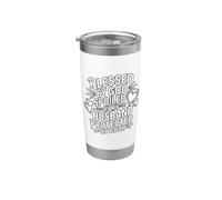 Blessed By God Spoiled By My Husband Protected By Both Bicchiere termico in acciaio inox doppia parete