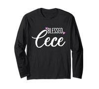 Blessed Cece Grandma Grandmother Womens Heart Mothers Day Maglia a Manica