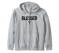 Blessed Christian Faith Cross Jesus Christ For Christians Felpa con Cappuccio