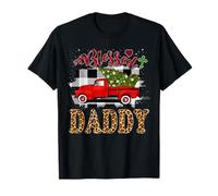 Blessed Daddy Red Truck Plaid Xmas Tree Family Christmas Maglietta