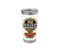 Blessed Faith God Cross Bible Verse Mexican Devotion Phrase Bicchiere termico in acciaio inox doppia parete