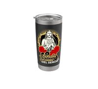 Blessed Faith God Cross Bible Verse Mexican Devotion Phrase Bicchiere termico in acciaio inox doppia parete
