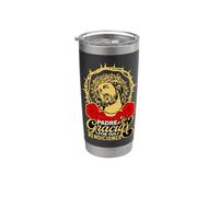 Blessed Faith God Cross Bible Verse Mexican Devotion Phrase Bicchiere termico in acciaio inox doppia parete