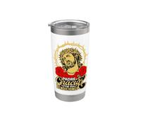 Blessed Faith God Cross Bible Verse Mexican Devotion Phrase Bicchiere termico in acciaio inox doppia parete