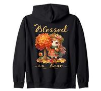 Blessed Is Best Autunno & Autunno Harvest Carino Vintage Ragazza Felpa con Cappuccio