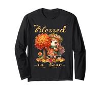 Blessed Is Best Autunno & Autunno Harvest Carino Vintage Ragazza Maglia a Manica