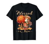 Blessed Is Best Autunno & Autunno Harvest Carino Vintage Ragazza Maglietta