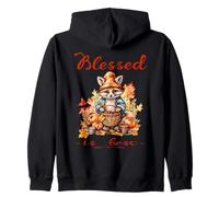 Blessed Is Best Christian Autunno & Autunno Carino Vintage Racoon Felpa con Cappuccio