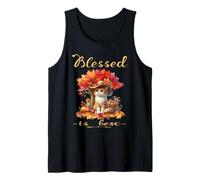 Blessed Is Best - Gatto Gattino Vintage per Autunno e Autunno Canotta