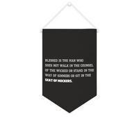 Blessed Is The Man Who Not Walk in The Counsel of The Wicked - Striscione motivazionale da appendere alla parete, 25 x 38 cm, decorazione da parete per camera da letto, cameretta dei bambini