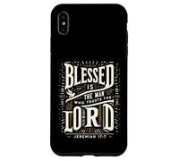 Blessed Is The Man Who Trusts The Lord T-Shirt Dio Custodia per iPhone XS Max