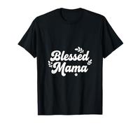 Blessed Mama Script Tipografia Inspirational Citazione Design Maglietta
