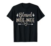 Blessed Mee-Mee Grandma Grandmother Cute Leopard Mothers Day Maglietta